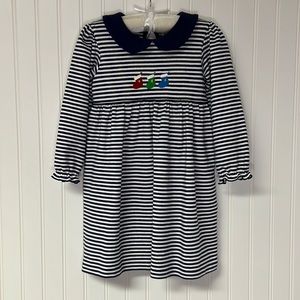 Luigi Kids | Navy Stripe Stocking Dress | 4T | NWT reattached